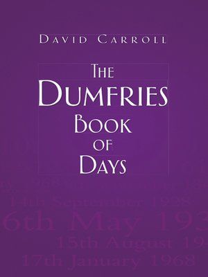 cover image of The Dumfries Book of Days